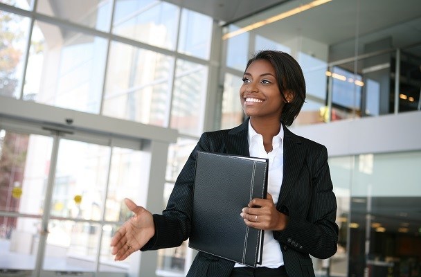 businesswoman handshake