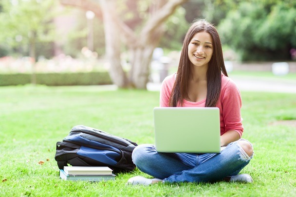 female student on campus