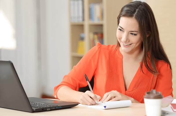 Woman Preparing for Interview